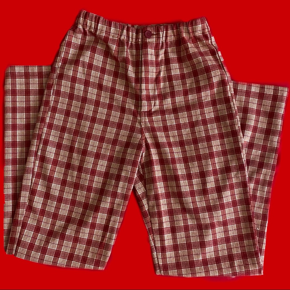 Brandy Melville Plaid high waisted pants